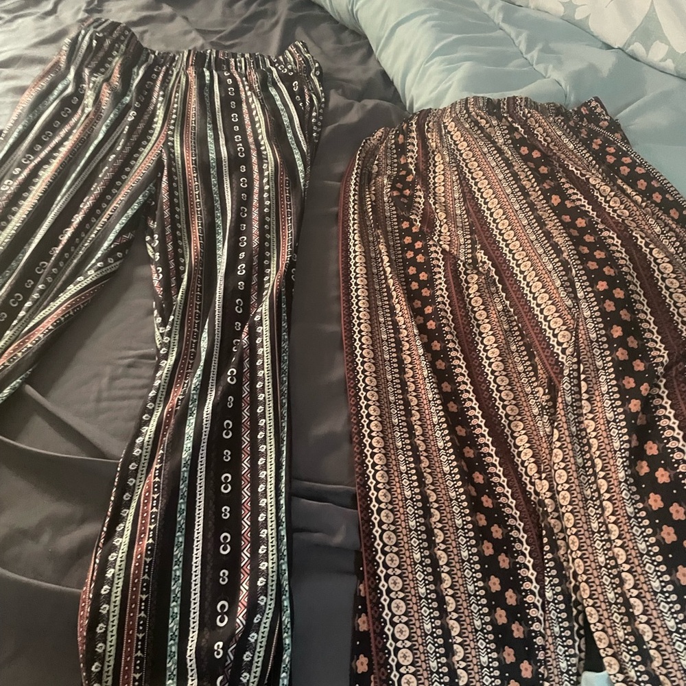 2 pairs, Boho Striped-Patterned Harem pants!😎✌️